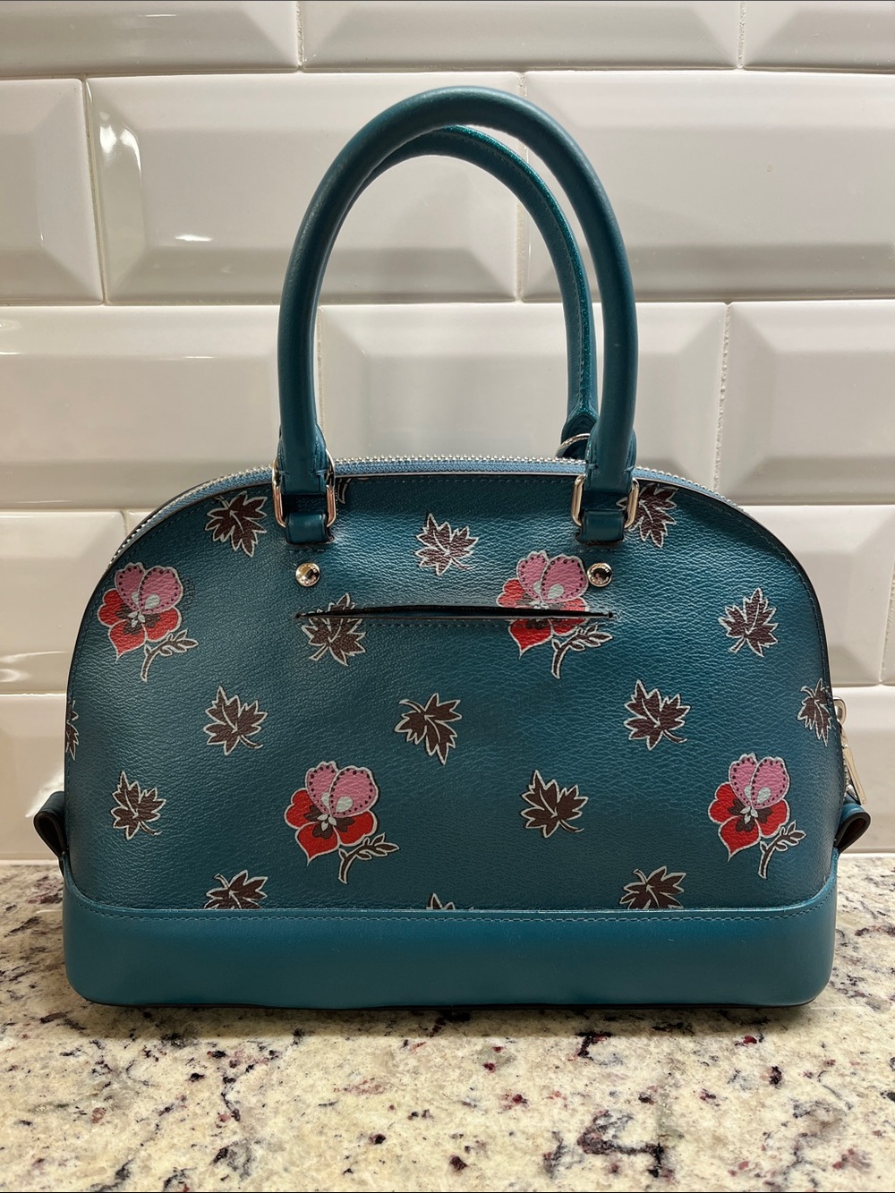 Coach Mini Sierra Satchel Crossbody Bag in Wildflower Print EUC - Picture 4 of 16